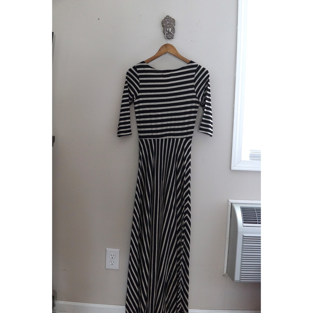 Puella Striped Black/Cream Maxi Dress XS - Picture 5 of 8